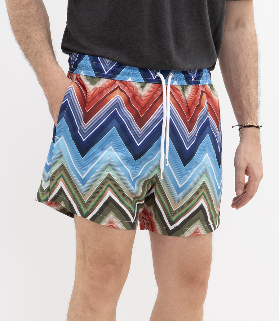 MACRO ZIGZAG PRINT SWIMSHORT