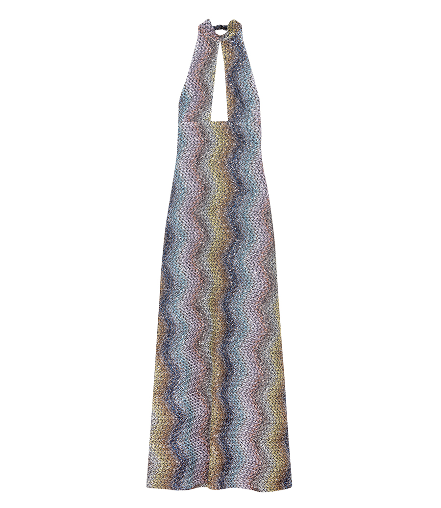 MISSONI - ZIGZAG PRINT SLEEVELESS LONG DRESS