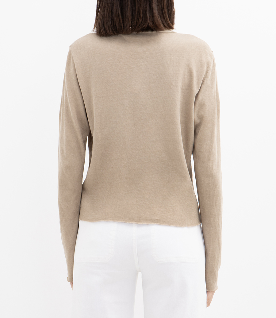 SLUB JERSEY SHRUNKEN HENLEY