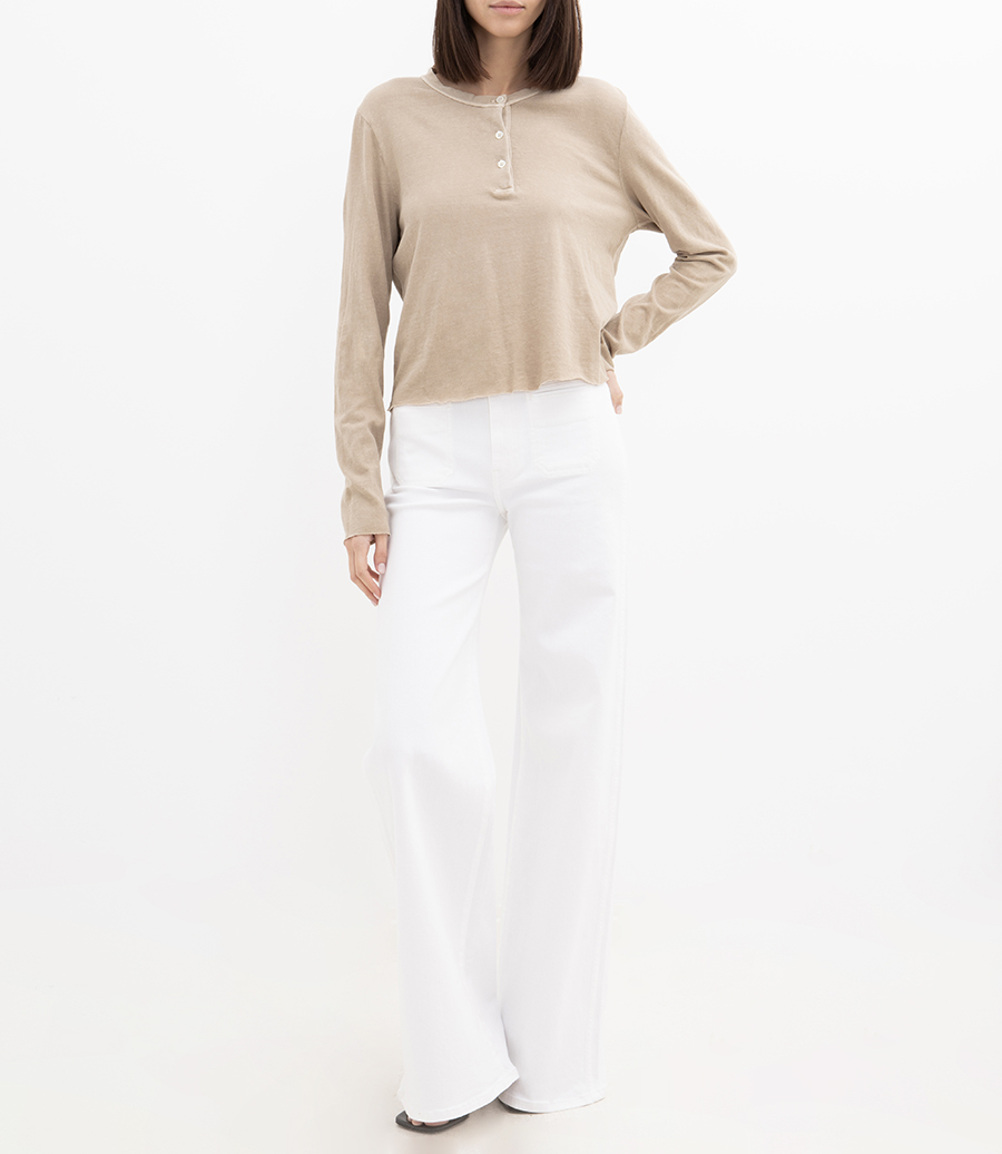 SLUB JERSEY SHRUNKEN HENLEY