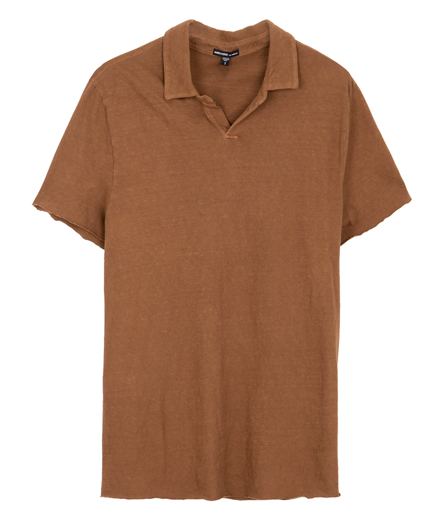 JAMES PERSE - SLUB JERSEY OPEN POLO