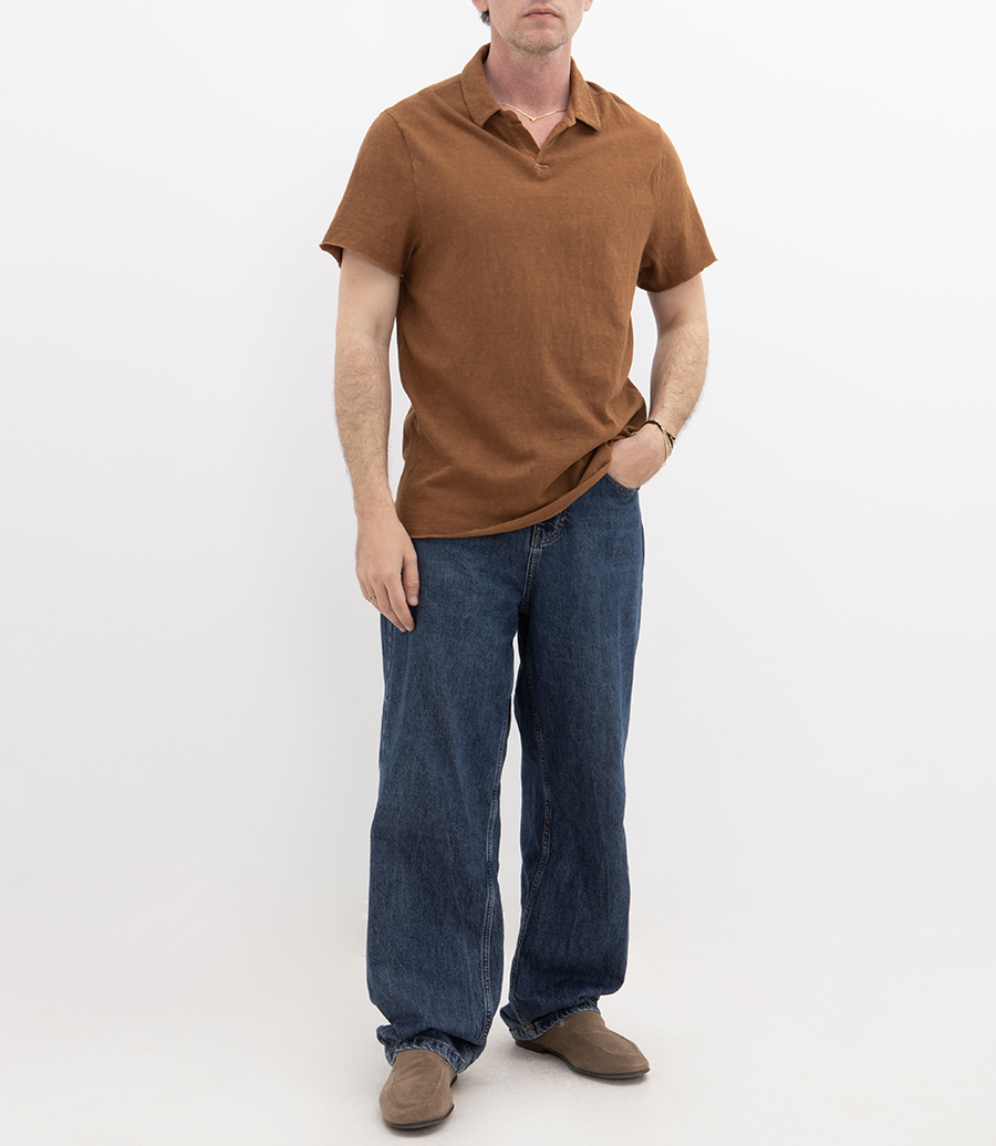 SLUB JERSEY OPEN POLO