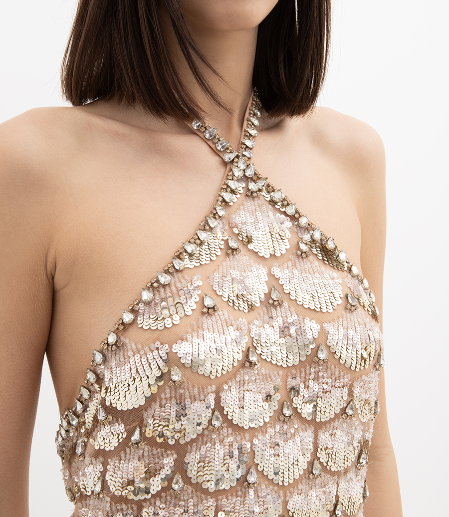 GENOVIA EMBR DRESS