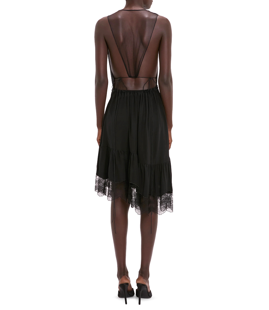 GATHERED LACE DRESS