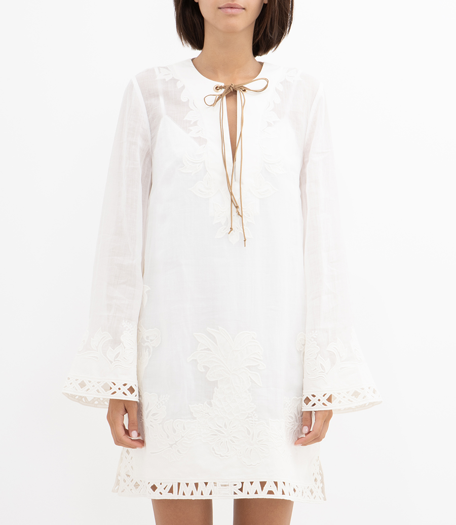 INDRA EMBROIDERED TUNIC DRESS