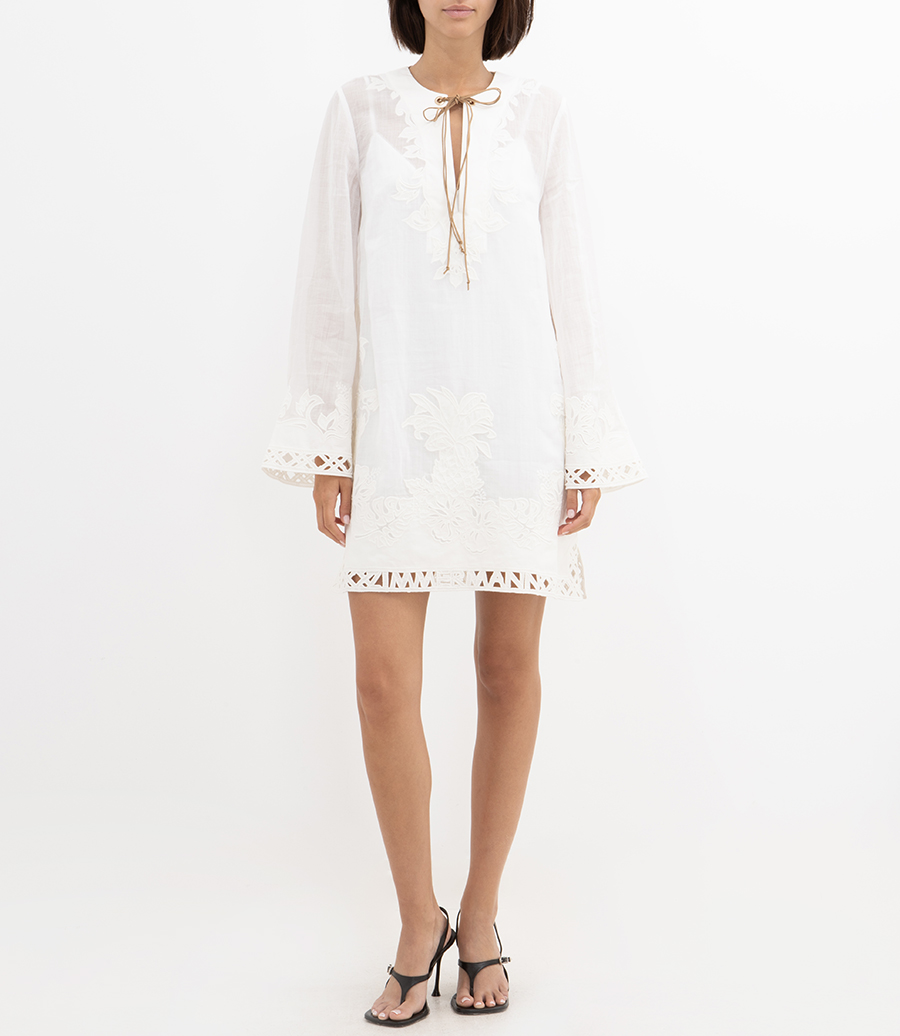 INDRA EMBROIDERED TUNIC DRESS