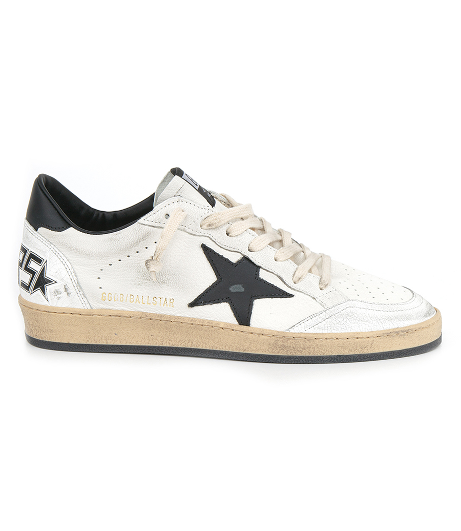 GOLDEN GOOSE  - BLACK LEATHER STAR BALL STAR