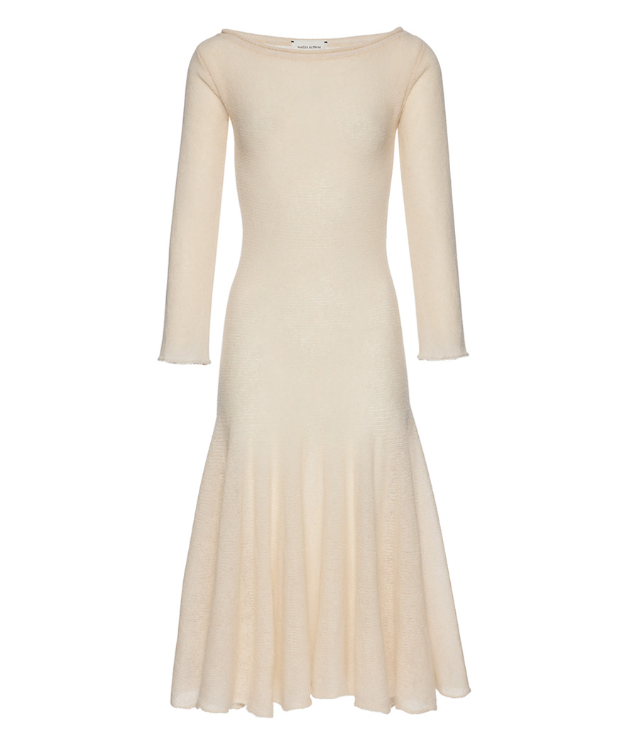 MAGDA BUTRYM - KNIT LONG DRESS WITH PLEATS