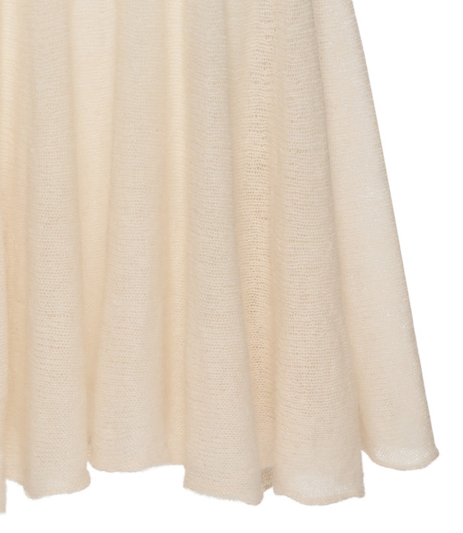 KNIT LONG DRESS WITH PLEATS