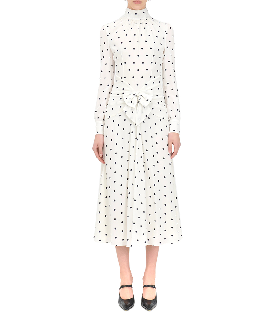 POLKA DOT HIGH NECK DRESS
