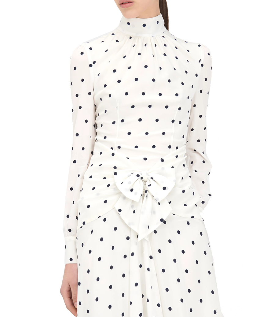 POLKA DOT HIGH NECK DRESS