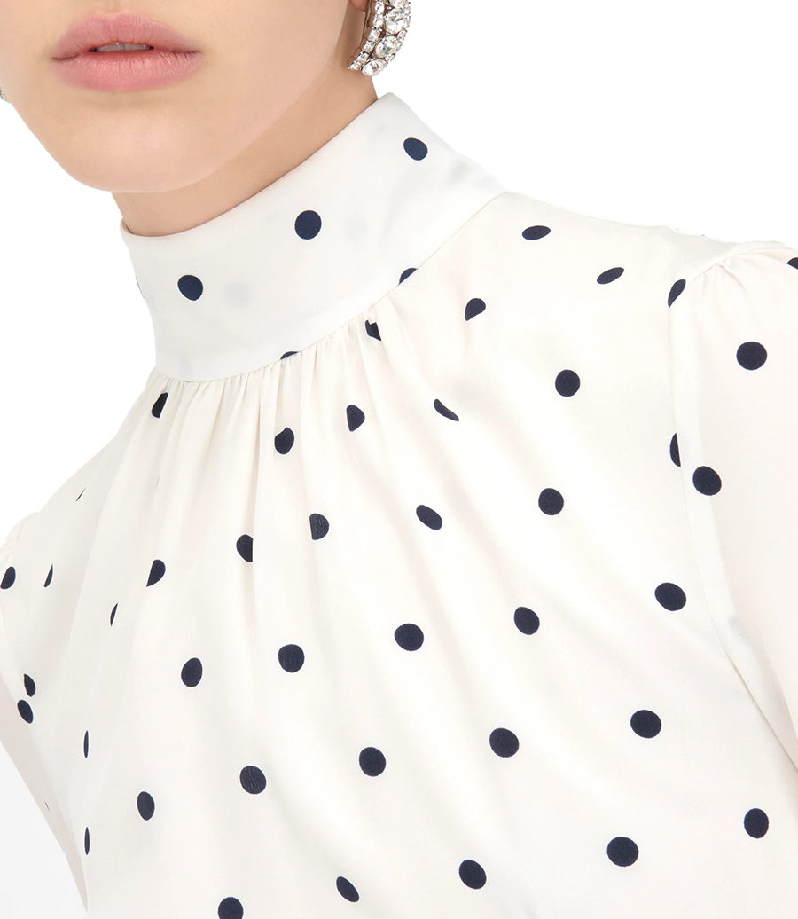 POLKA DOT HIGH NECK DRESS