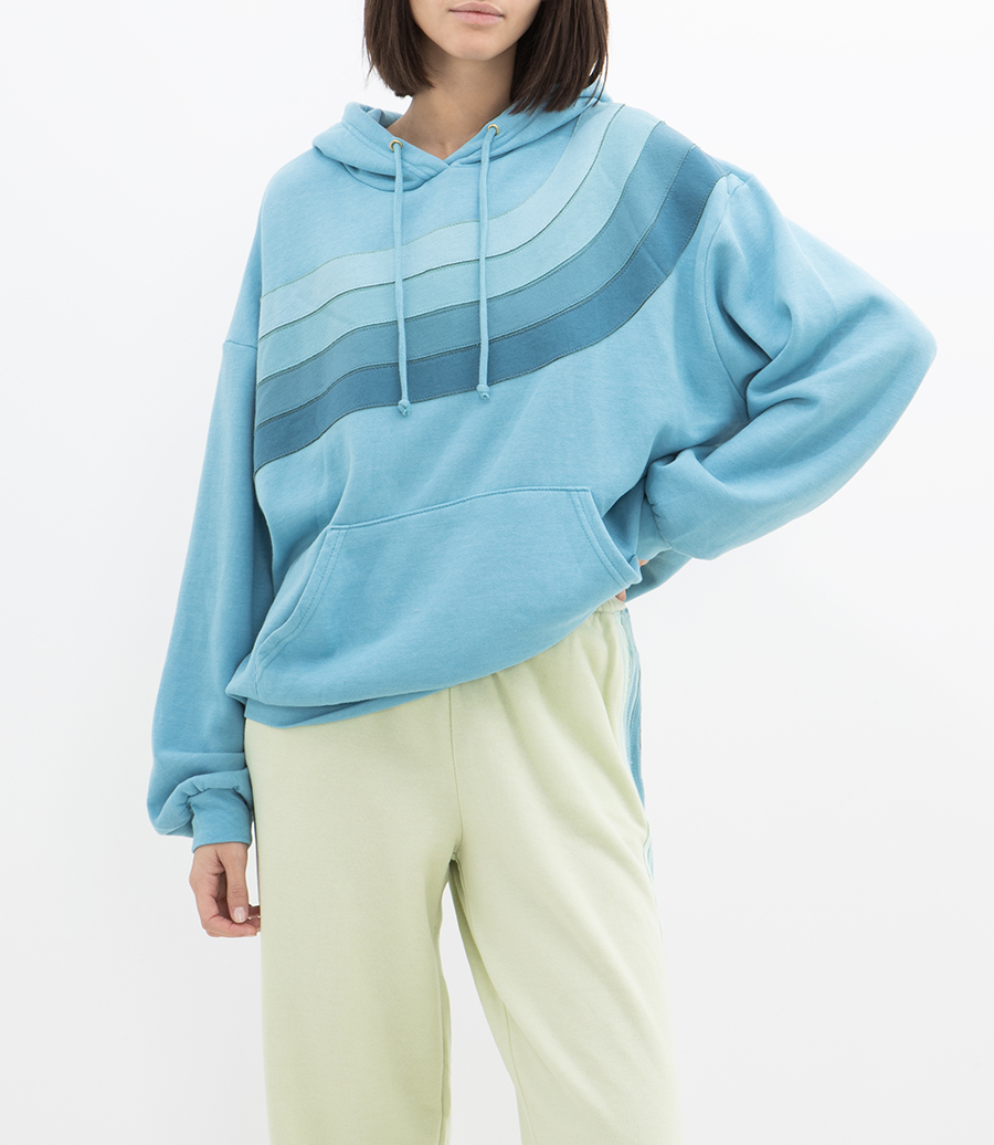 WAVE STRIPE 4 PULLOVER HOODIE