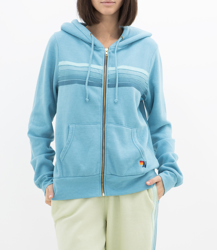 5 STRIPE ZIP HOODIE