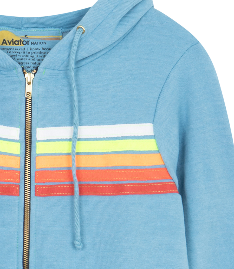 5 STRIPE ZIP HOODIE