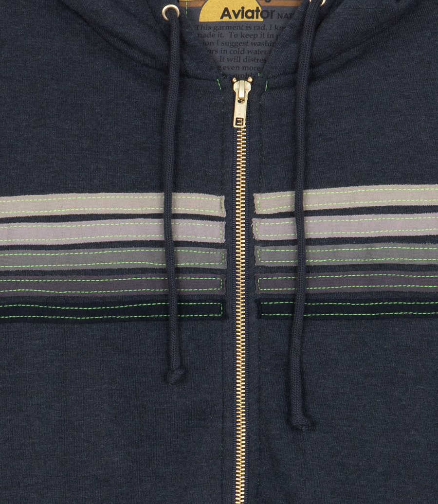 5 STRIPE ZIP HOODIE