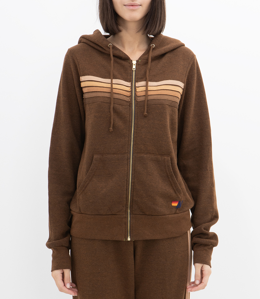 5 STRIPE ZIP HOODIE