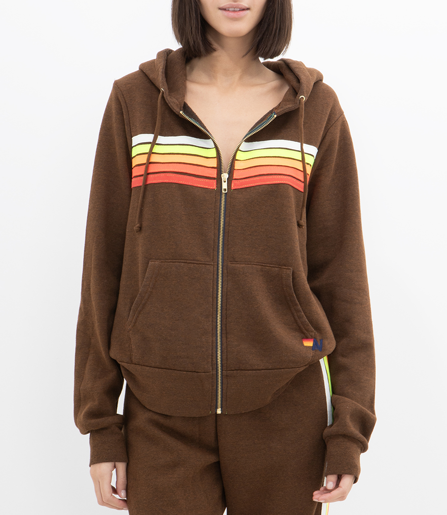 5 STRIPE ZIP HOODIE