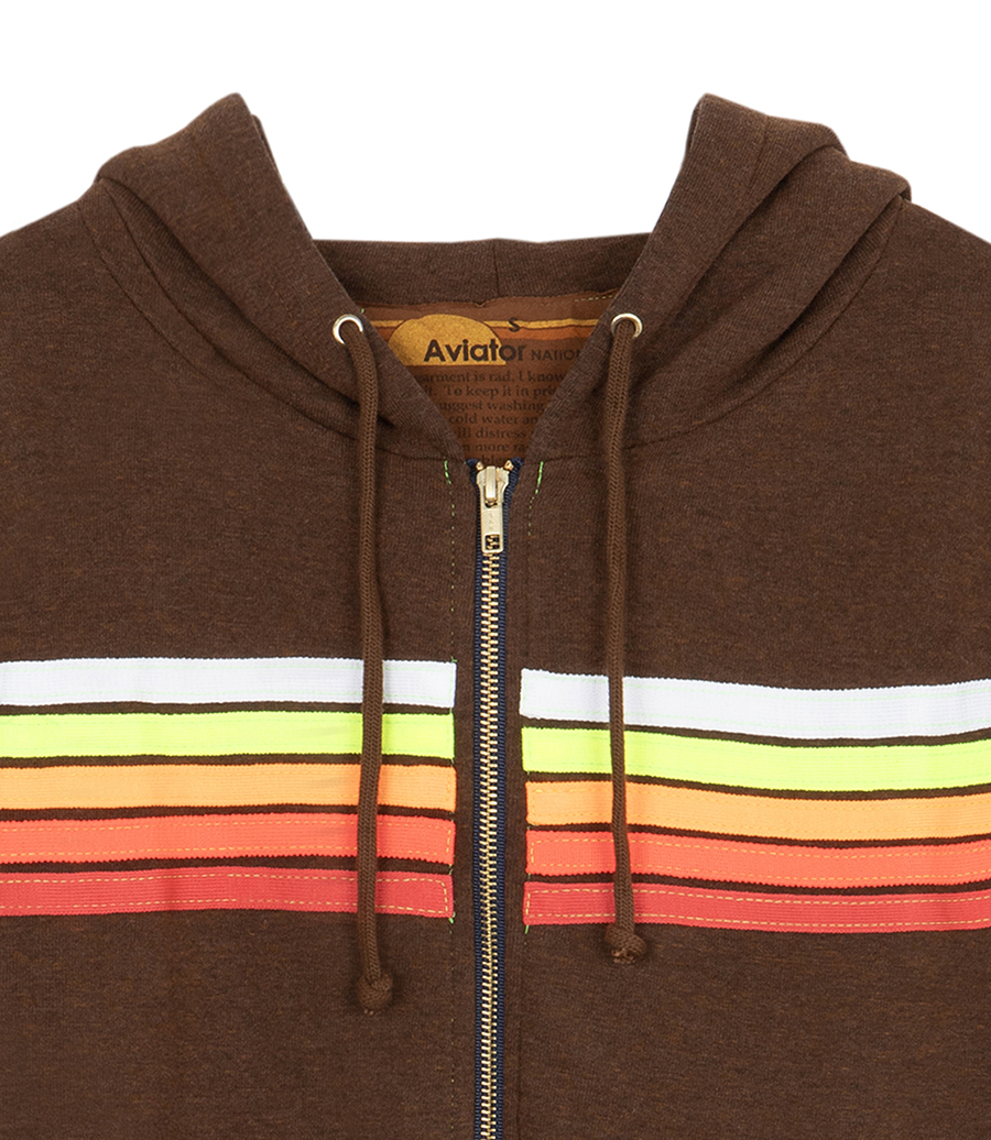 5 STRIPE ZIP HOODIE