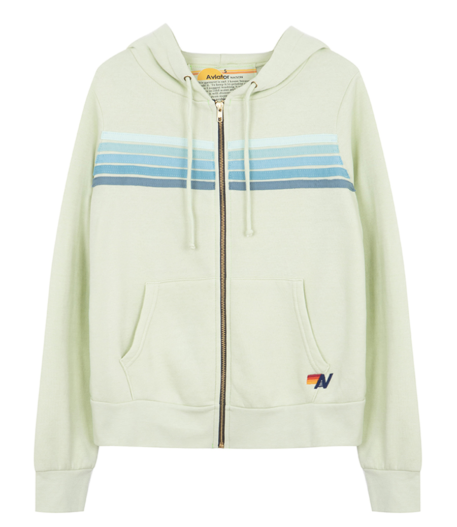 AVIATOR NATION - 5 STRIPE ZIP HOODIE