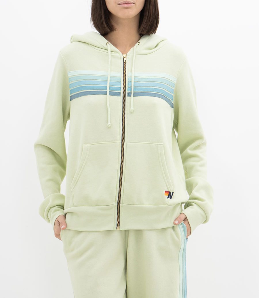 5 STRIPE ZIP HOODIE