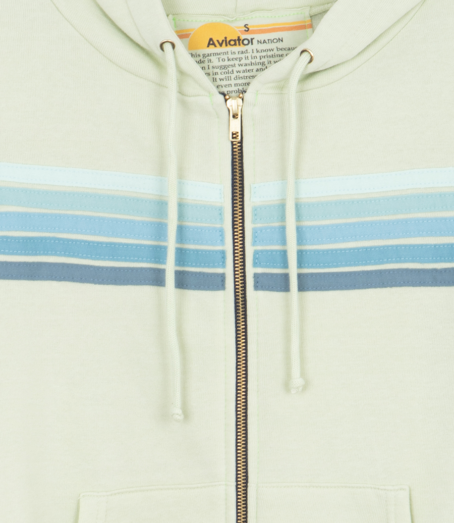 5 STRIPE ZIP HOODIE