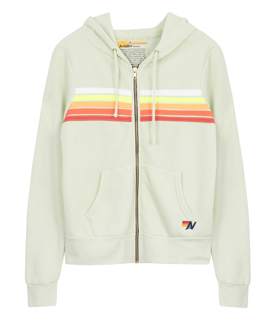 AVIATOR NATION - 5 STRIPE ZIP HOODIE