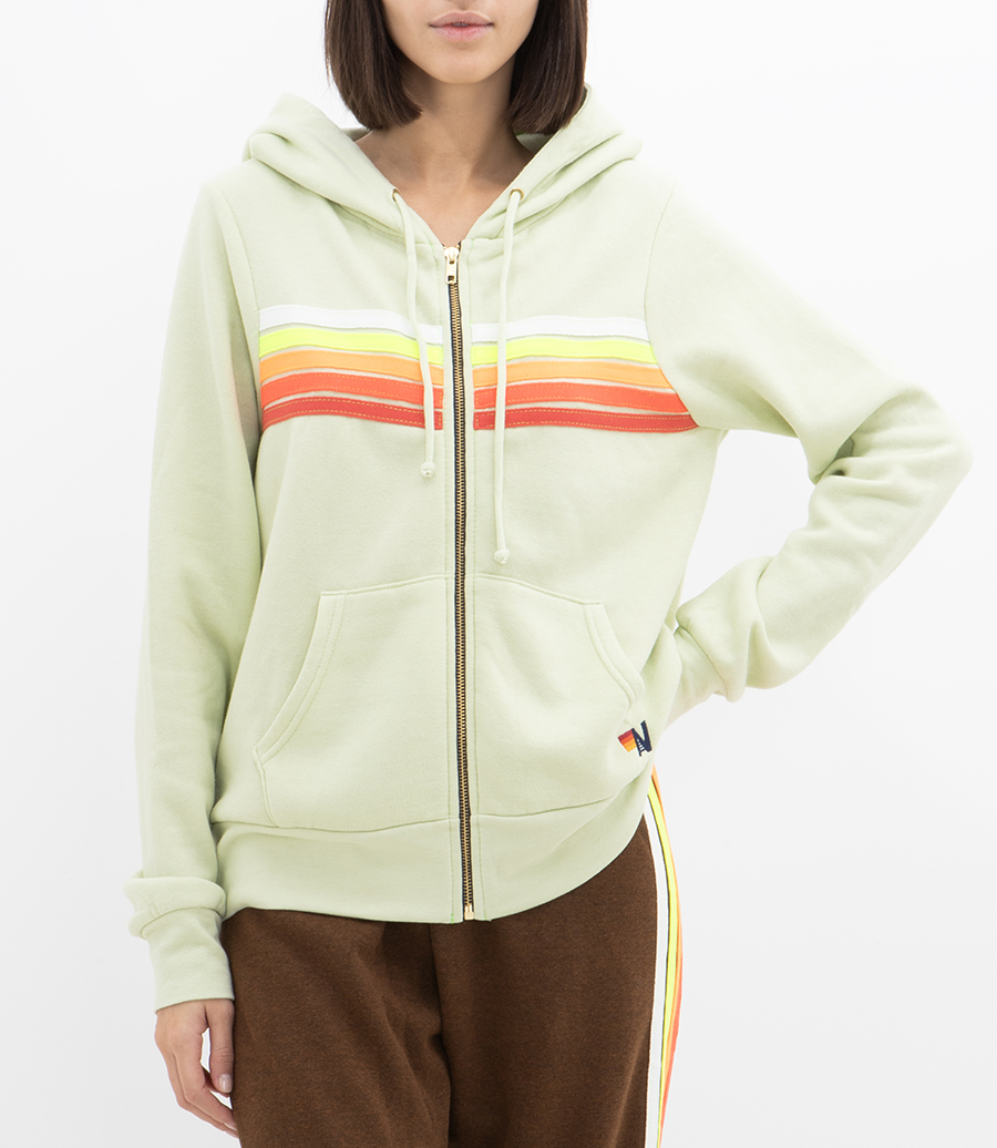 5 STRIPE ZIP HOODIE