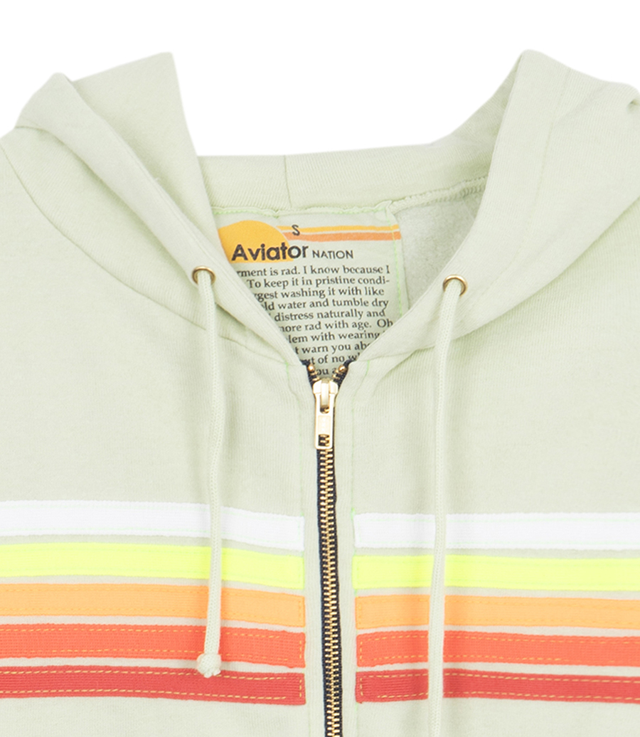 5 STRIPE ZIP HOODIE