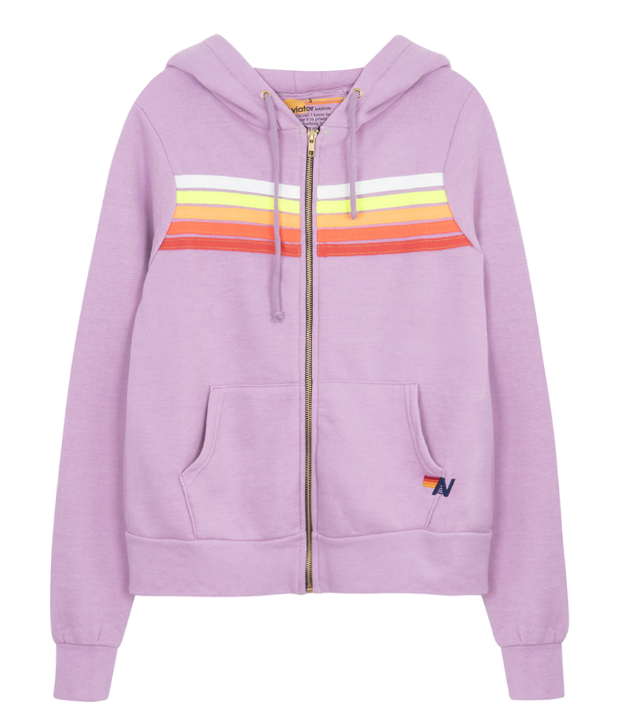 AVIATOR NATION - 5 STRIPE ZIP HOODIE