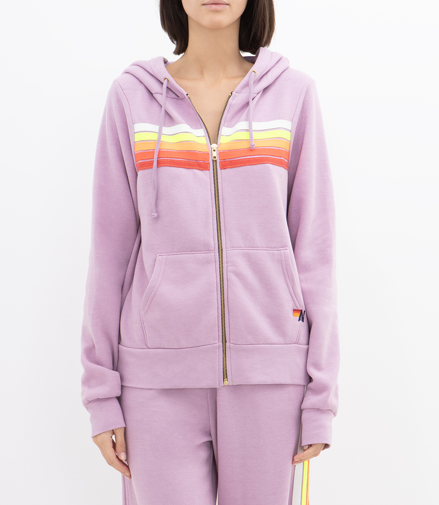 5 STRIPE ZIP HOODIE