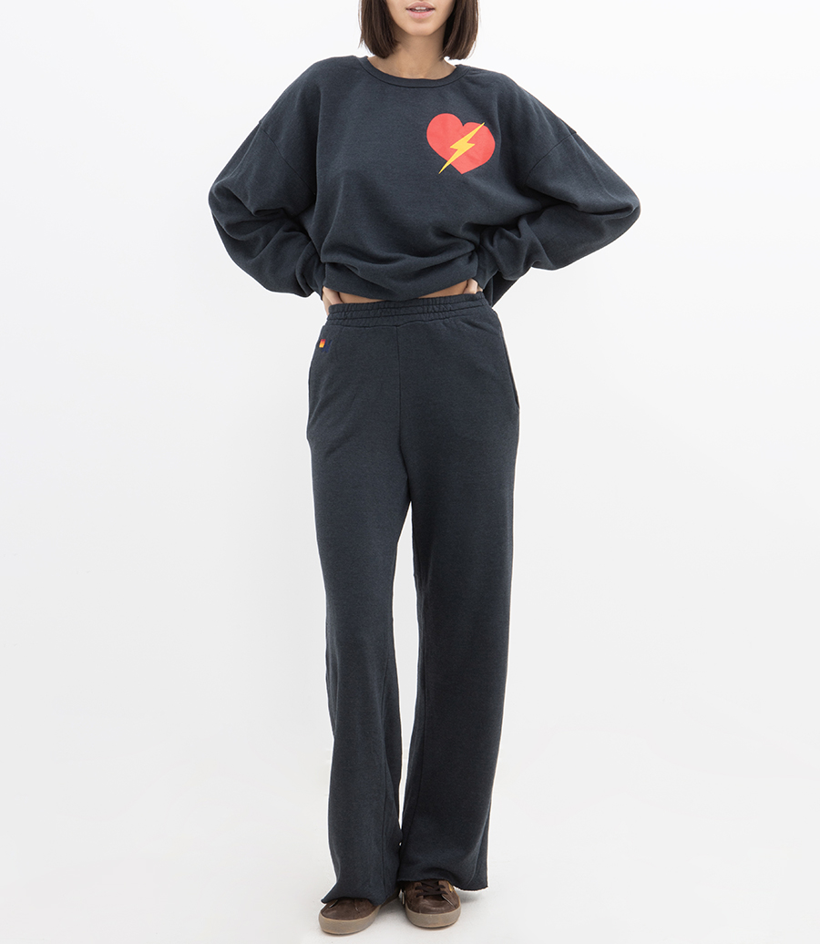BOLT HEART CREW SWEATSHIRT RELAXED