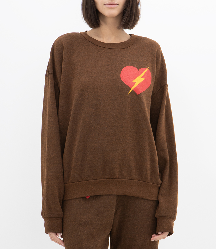 BOLT HEART CREW SWEATSHIRT RELAXED