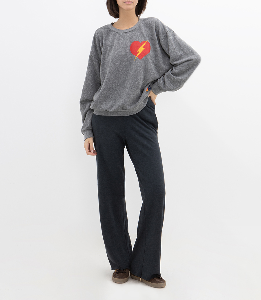 BOLT HEART CREW SWEATSHIRT RELAXED