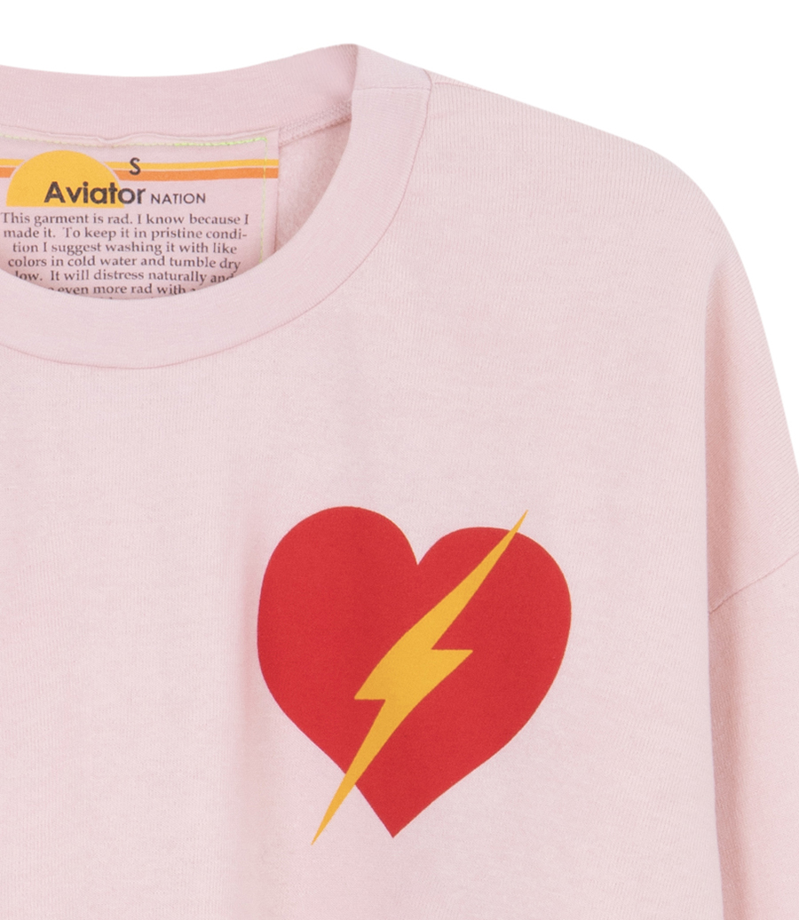 BOLT HEART CREW SWEATSHIRT RELAXED