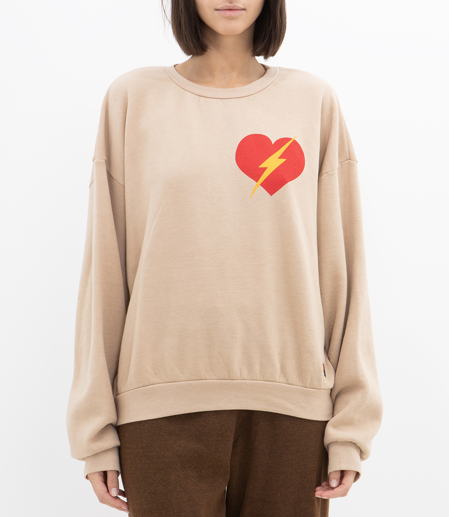 BOLT HEART CREW SWEATSHIRT RELAXED