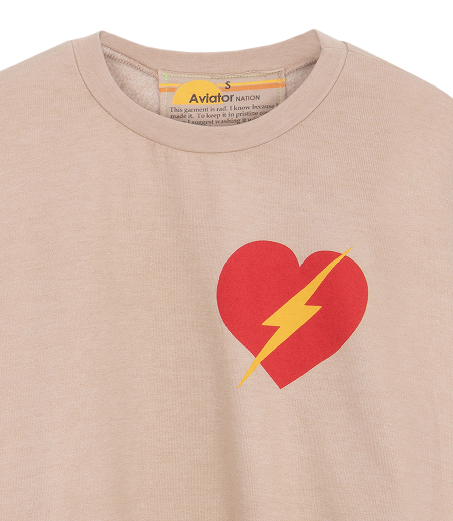 BOLT HEART CREW SWEATSHIRT RELAXED