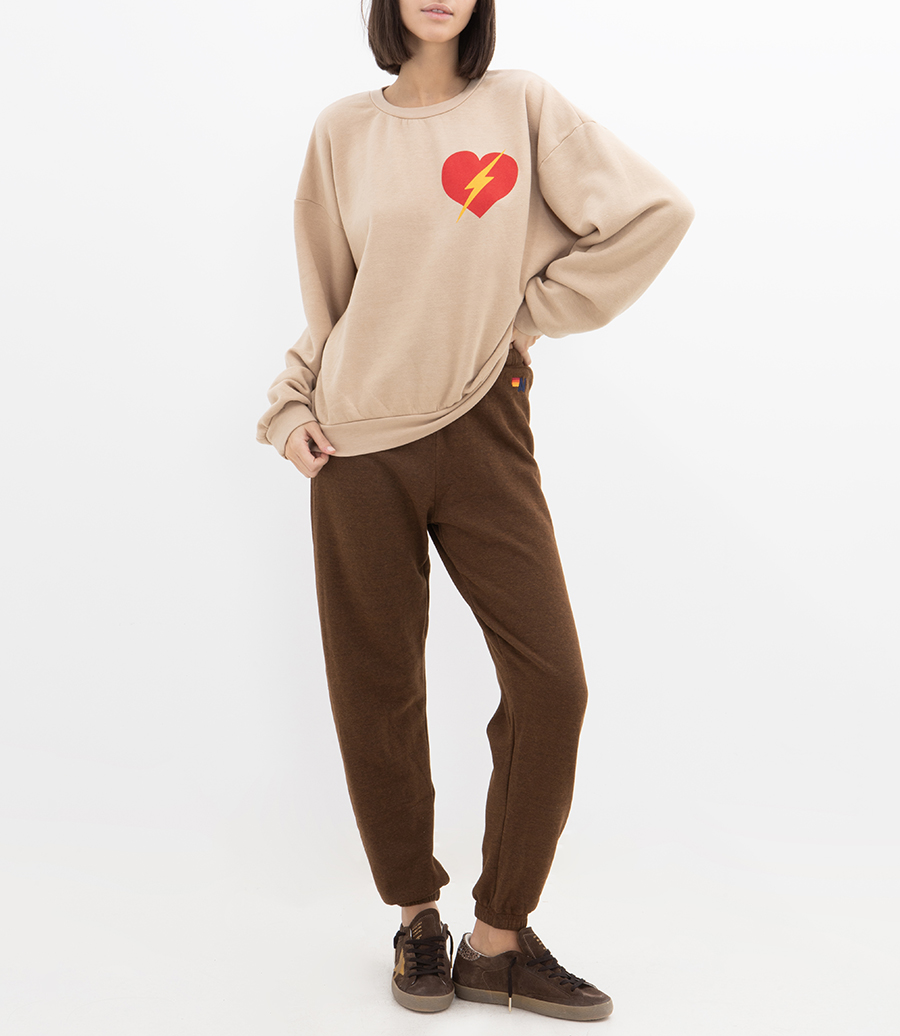 BOLT HEART CREW SWEATSHIRT RELAXED