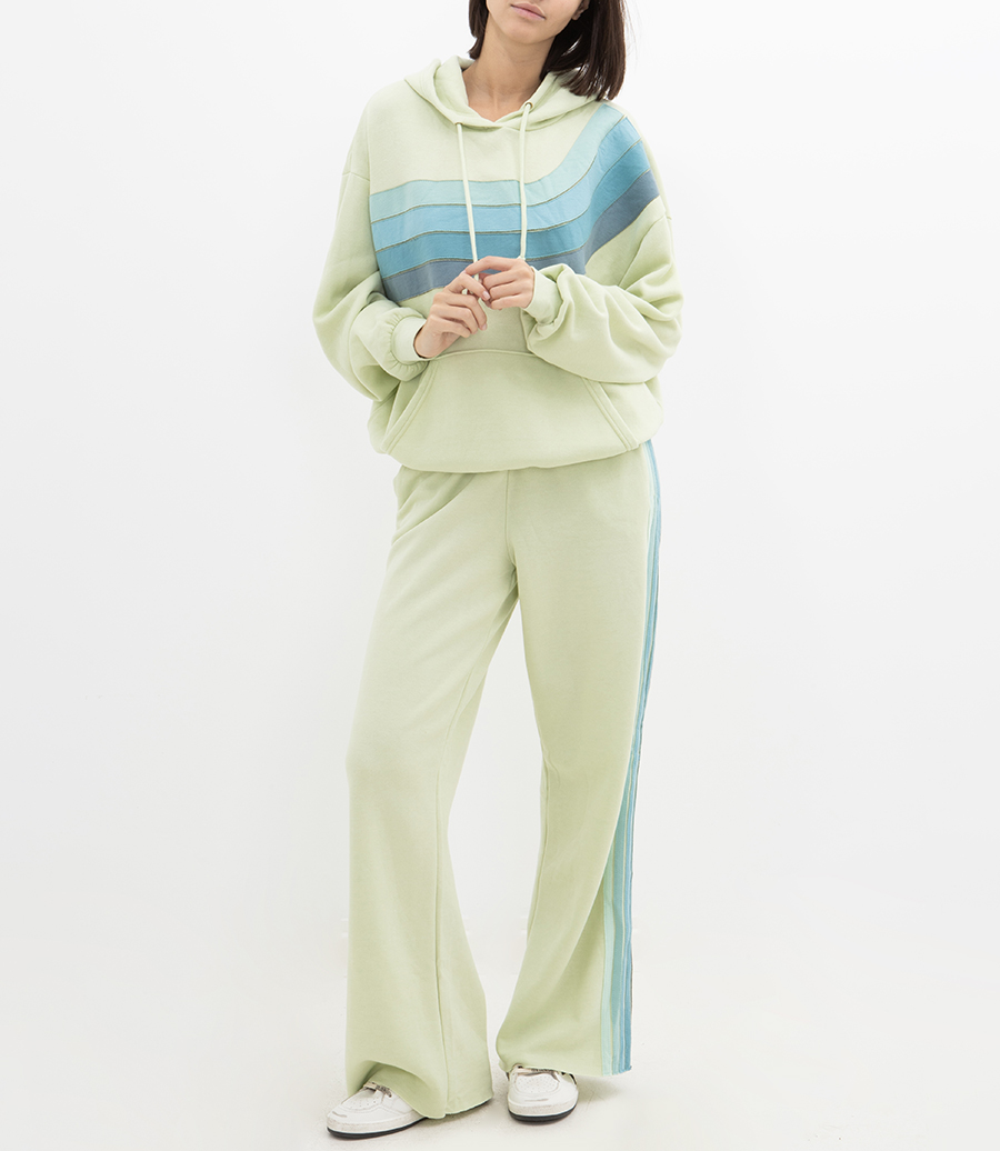 WOMENS 5 STRIPE WIDE LEG POCKET PANT