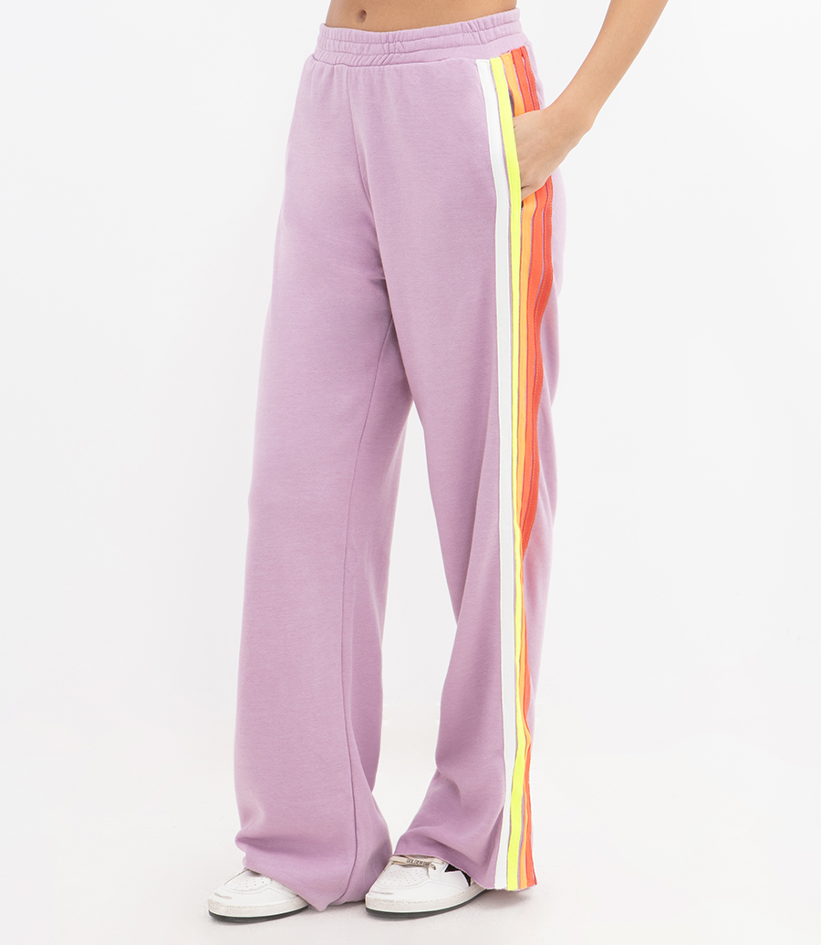 WOMENS 5 STRIPE WIDE LEG POCKET PANT