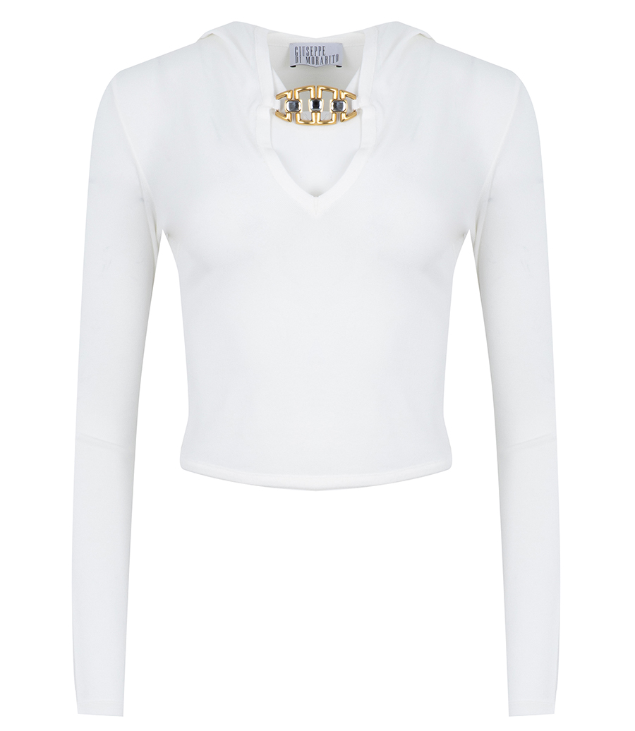 GIUSEPPE DI MORABITO - LONGSLEEVE TOP WITH HOOD