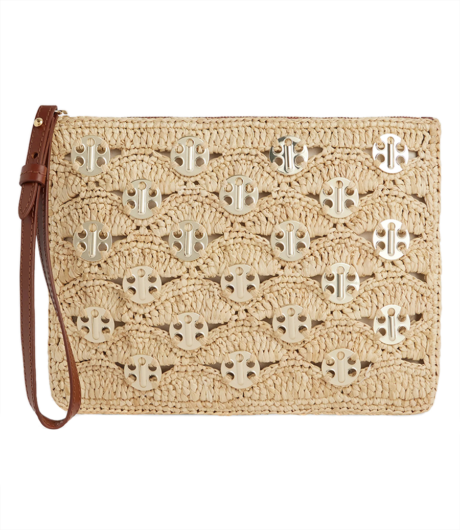 RABANNE - POUCH RAPHIA