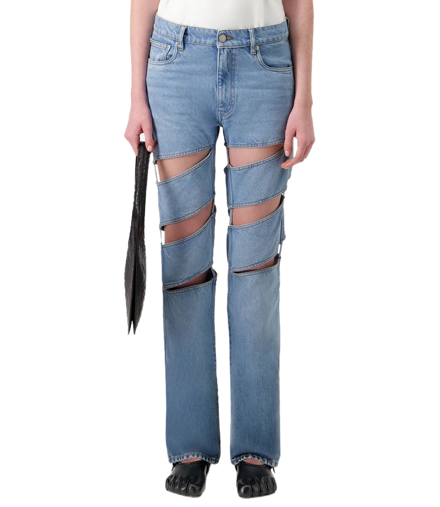SPIRAL DENIM PANTS