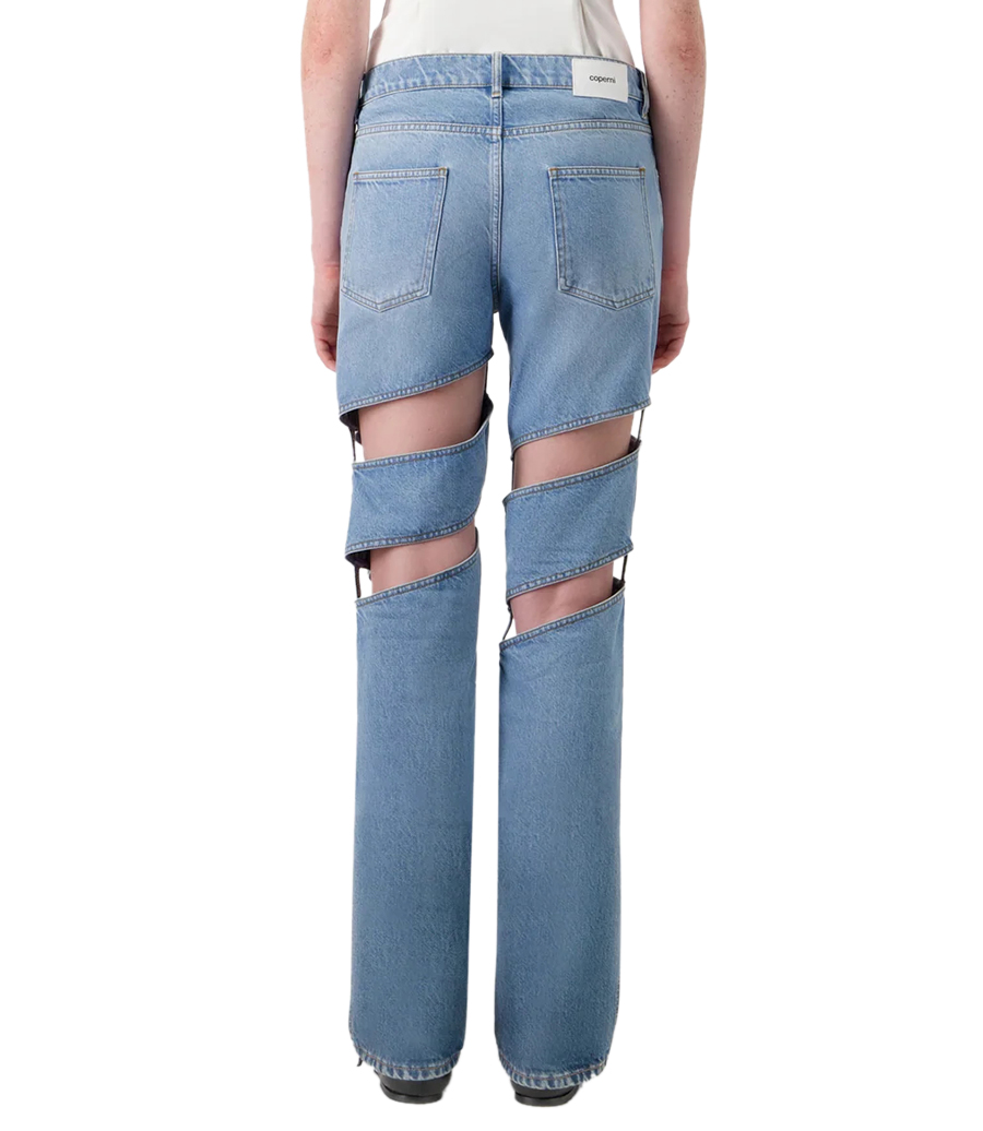 SPIRAL DENIM PANTS