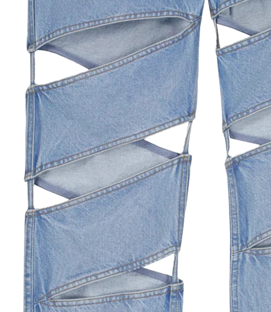 SPIRAL DENIM PANTS