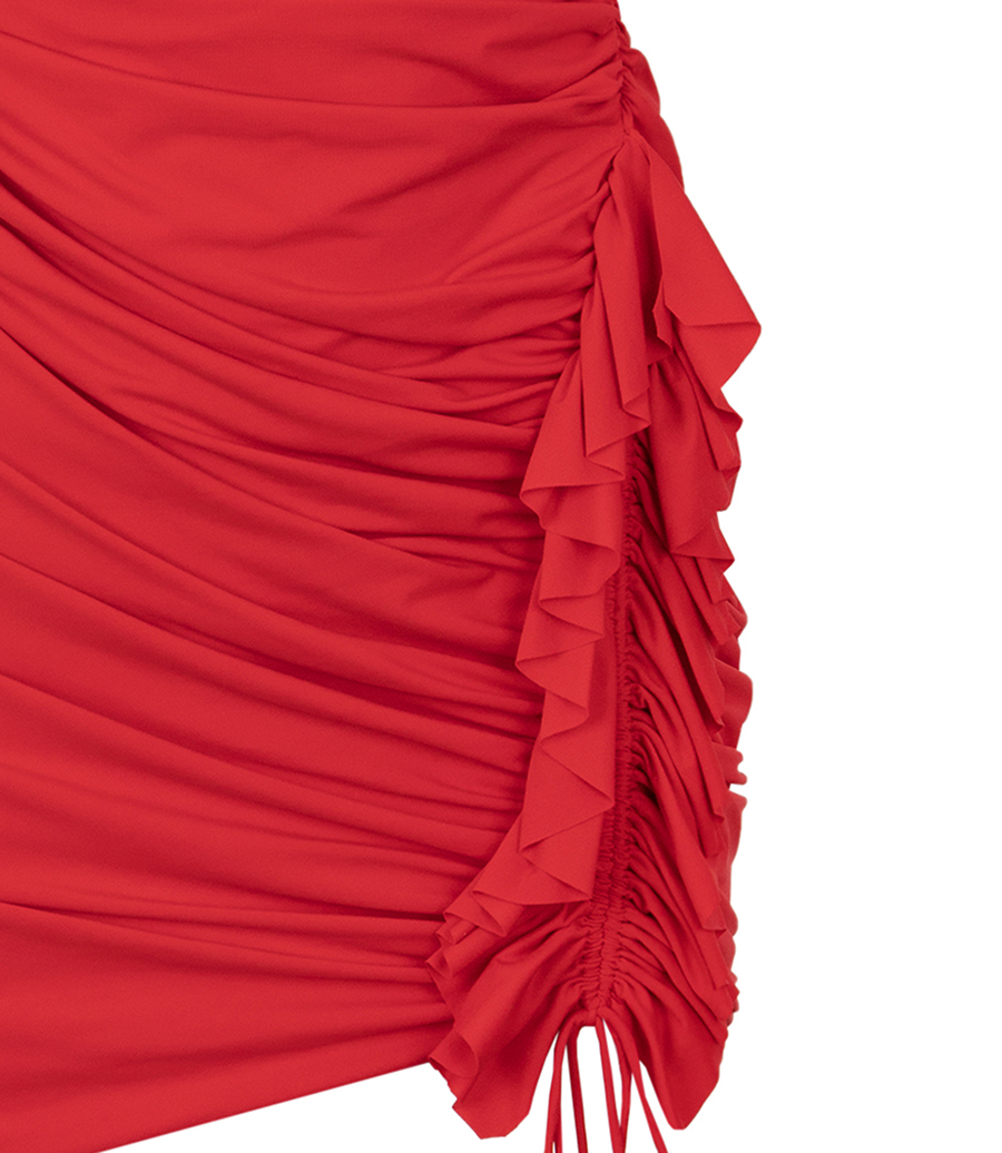 RUCHED MINI DRESS