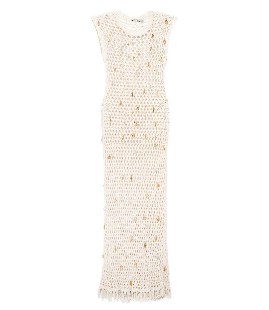 SIMKHAI - CORALIA KNIT CHARMEDMIDI DRESS