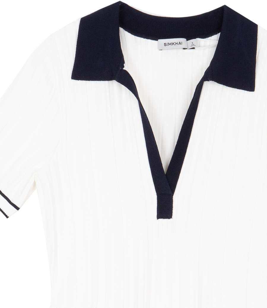 PAGE KNIT POLO MINIDRESS