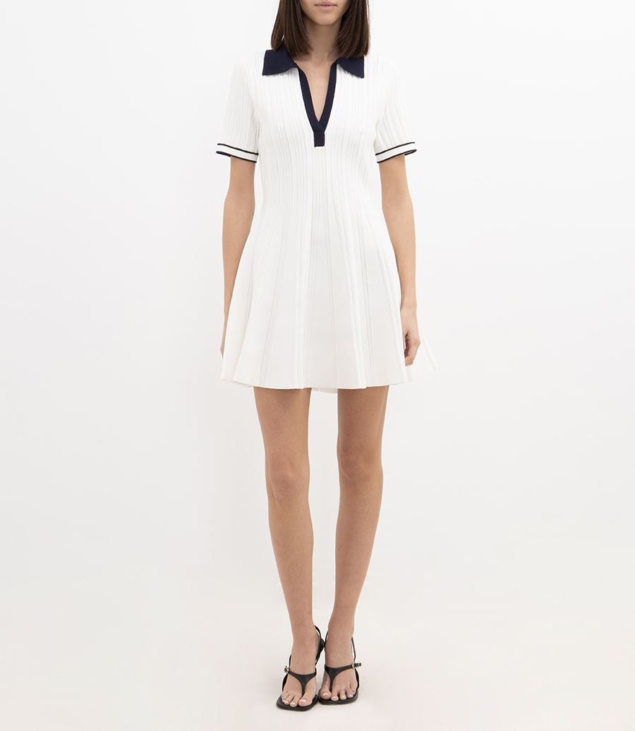 PAGE KNIT POLO MINIDRESS