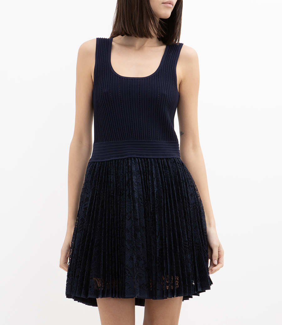 ELLIS KNIT LACE MINIDRESS